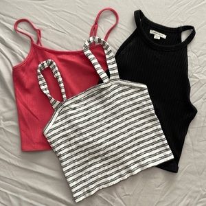 3 American Eagle tank tops, size (2) small and (1) xsmall